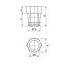 Муфта М6 L=12 D=8, забивная, с нейлоновым шариком, латунь, разжимаемая, (BU12) Permo, недорого - фото №3 - small