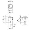 Вимикач кнопковий круглий, 220V/12V/24V, 3A/6А, білий, недорого - фото №3 - small