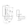 Петля Clip-on, 110°, Intermat 9943, полунакладная, никель (1030620) Hettich, заказать - фото №7 - small