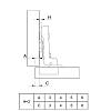 Петля Clip-on, 110°, Intermat 9943, полунакладная, никель (1030620) Hettich, цена - фото №6 - small