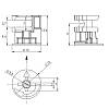Ексцентрикова стяжка Rastex 15/22, цинк (1048254) Hettich, недорого - фото №3 - small