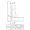 Петля Clip-on, 110°, Sensys 8645i, внутренняя, с доводч., никель (9071207) Hettich, в Украине - фото №4 - small