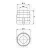 Муфта М6 L=11 D=10, забивна, пластик, нерозтискна, №33 (1004928) Hettich, в Україні - фото №4 - small