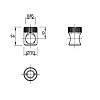 Корпус стяжки Housing, D=10, L=14, метал, (B005) Permo, в Украине - фото №4 - small
