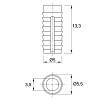 Муфта під саморіз L=13 D=5, забивна, пластик, розтискна, №43 (1004932) Hettich, в Україні - фото №4 - small