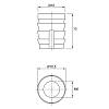 Муфта М6 L=13 D=10, забивная, пластик, неразжимаемая, №100 (79540) Hettich, в Украине - фото №4 - small