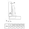 Петля Clip-on, 95°, Intermat 9936, накладная, для фасадов толщиной до 32мм, никель (73913) Hettich, цена - фото №6 - small
