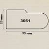 Карниз МДФ 3051 Дуб Родос темн.2800 мм, купити - фото №2 - small
