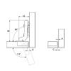 Петля Clip-On P2O, 110°, внутренняя, никель, Muller Profi Line, фото - фото №5 - small