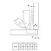 Петля Slide-On, 165°, трансформер, с пружиной, никель, Muller, заказать - фото №7 - small