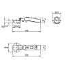 Петля Clip-on, 95°, Intermat 9904, накладная, для стекла, никель (72960) Hettich, в Украине - фото №4 - small