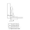Петля Clip-on, 95°, Intermat 9904, внутренняя, для стекла, никель (72968) Hettich, цена - фото №6 - small