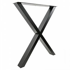 Опора для стола X, 600х80мм, h=725мм, черный RAL 9005