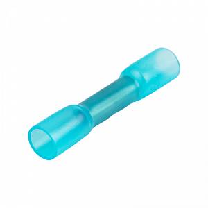 Гільза сполучна обтискна, з термоусадкой, 27А, 1,5-2,5 кв.мм, мідь / поліетилен, блакитний