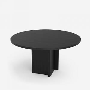 Круглий обідній стіл,  Чорна стільниця
