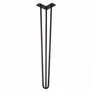 Ножка мебельная HAIRPIN Leg 3ROD Big h71см, черная структурная