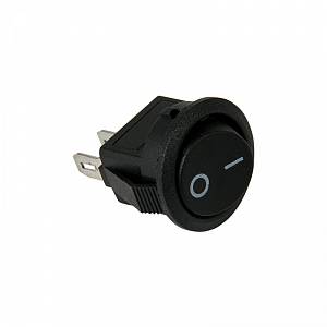 Выключатель кнопочный мини 220В/12В, 3А/6А, черный