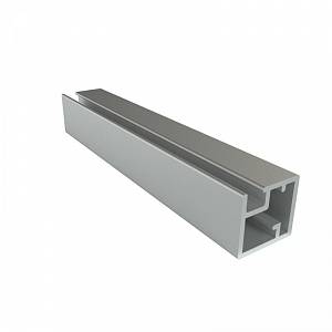 Профиль алюминиевый рамочный квадратный R-1 анодир.серебро/5,0