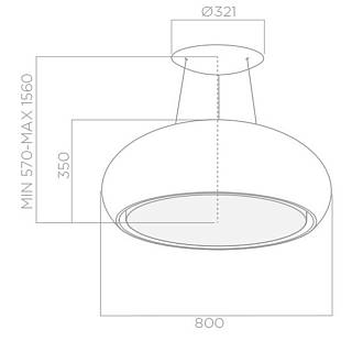 Витяжка Острівна SEASHELL IX/F/80 Нерж. ELICA