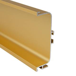 Профіль GOLA горизонтальний Ferro Fiori з пазом для LED,  L = 4100 мм,  type C,  золото анод. 4100