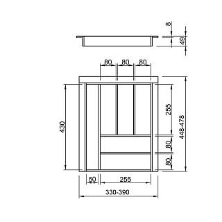 Лоток класичний 450 W = 390 L = 478 (LK.390.478) Білий