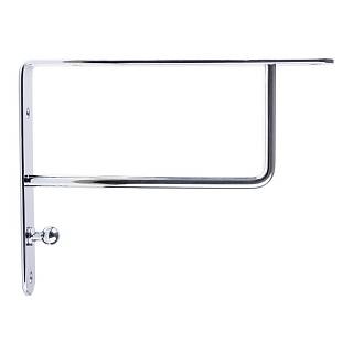Консоль метал 195x250 прямокутна,  max 20кг,  хром