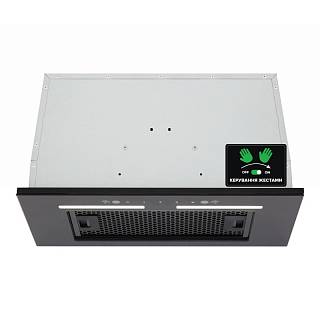 Вытяжка встроенная WIND BL A/60/GL/ST 600мм черная INTERLINE