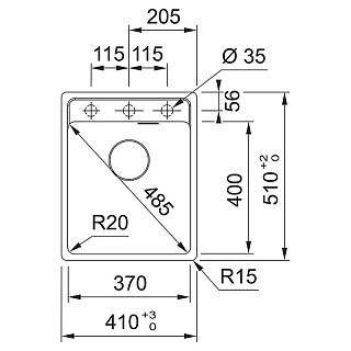 Мойка с сифоном гранит MRG 610-37 TL сахара Franke (114.0668.866)