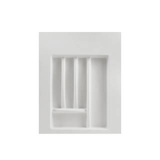 Организация для столовых приборов W=450 L=500 (W=max400/min300)(L=max495/min386),  белый матовый