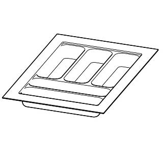 Организация OrgaTray 480 серебро,  пластик L=470мм W=400мм Atira (9202814) Hettich