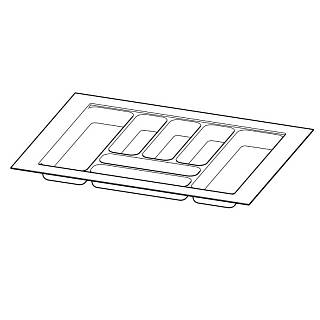 Организация OrgaTray 480 серебро,  пластик L=470мм W=600мм Atira (9202817) Hettich