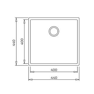 Мийка SQUARE 40.40 TG Tegranit ультра бліий (мпс) Teka (115230029)