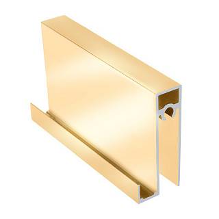 Профиль горизонтальный нижний Compact полированное золото
