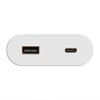 VersaPICK USB-розетка овальна, 1 USB,  порт 5В (А+С) 110-220В, IP20, ZAMAK,  білий мат (06029Z00060)