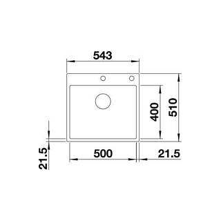 Мийка SUBLINE 500-IF/A SteelFrame SILGRANIT (в рівень/врізна) білий BLANCO (524112)