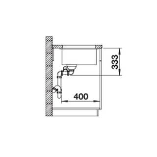 Мойка ROTAN 340/160-U SILGRANIT (мпс.) черный BLANCO (526096)