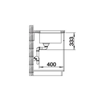 Мойка ROTAN 400-U SILGRANIT (мпс.) черный BLANCO (526097)