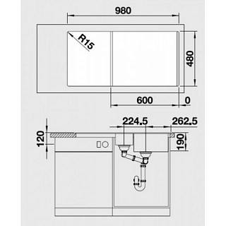 Мойка LEGRA 6 S SILGRANIT белый BLANCO (522209)