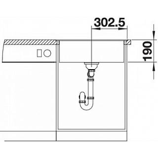 Мойка DALAGO 6-F SILGRANIT (в уровень) темная скала BLANCO (518851)