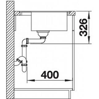 Мойка DALAGO 6-F SILGRANIT (в уровень) кофе BLANCO (515095)