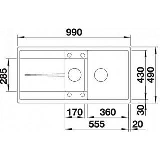 Мойка METRA 6 SF SILGRANIT (в уровень) нежный белый BLANCO (527118)