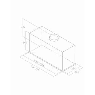 Вытяжка встроенная LANE SENSOR BL MAT/A/52 Elica