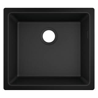 Мийка кухонна граніт S51 без крила врізна,  чорний графіт Hansgrohe (43431170)
