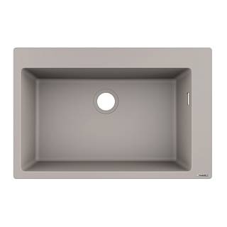 Мийка кухонна граніт S51 без крила накладна,  сірий бетон Hansgrohe (43313380)