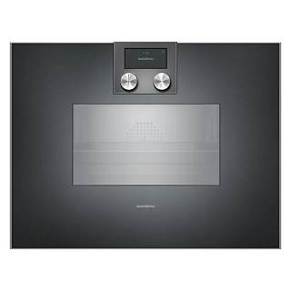 Компактна духова шафа-пароварка BS450101 права антрацит GAGGENAU