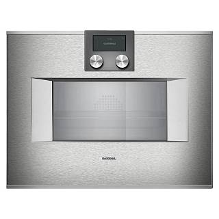 Компактна духова шафа-пароварка BS450111 права нержавіюча сталь за склом GAGGENAU