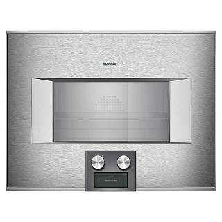 Компактна духова шафа-пароварка BS454111 права нержавіюча сталь за склом GAGGENAU