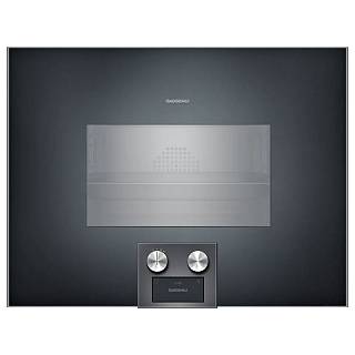 Компактный духовой шкаф-пароварка BS455101 левый антрацит GAGGENAU