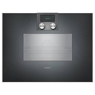 Компактный духовой шкаф-пароварка BS470102 правый антрацит GAGGENAU