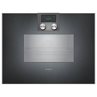 Компактный духовой шкаф-пароварка BS471102 левый антрацит GAGGENAU